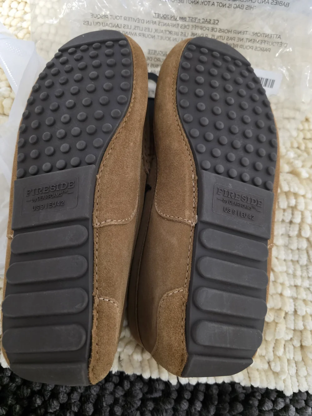 Men's Chestnut Shearling-Lined Slippers